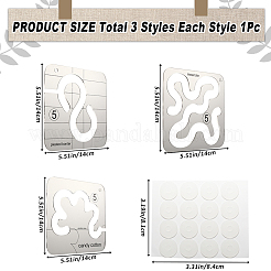 3 x Quilt-Vorlage in 3 Stilen.&nbsp;TOOL-GF0003-39