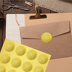 34 Blatt selbstklebende Ehrenaufkleber mit Goldfolienprägung&nbsp;DIY-WH0509-043