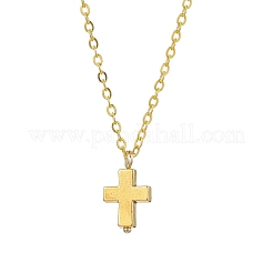 2 collier pendentif croix en alliage 2 couleurs&nbsp;NJEW-JN05187