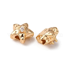 Laiton micro pavé de perles de zircone cubique claires&nbsp;KK-Z112-41G