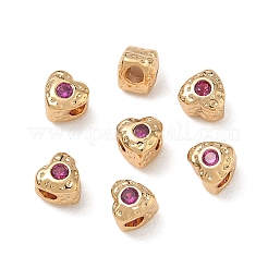 Perles en laiton magenta et zircone cubique Shegrace&nbsp;XGRQ4H982-681G-B