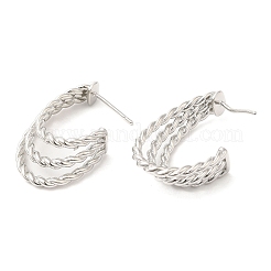 Gestellplattierte Messing-Ohrstecker für Damen&nbsp;EJEW-Q770-16P