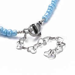 Collares de abalorios de vidrio mostacillas&nbsp;NJEW-JN02466-05