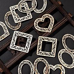 150pcs 3 anneaux de liaison en bois de peuplier de style&nbsp;WOOD-LS0001-25