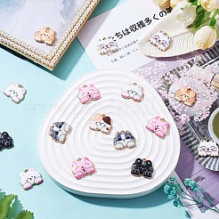 35 Stück Katze Emaille Charm Anhänger Legierung Emaille Tier Charm gemischte Farbe für Schmuck Halskette Armband Ohrring Basteln&nbsp;JX249A
