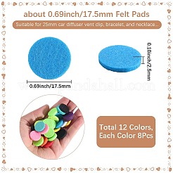 96 Stück Parfümpads aus Faser in 12 Farben&nbsp;DIY-SP0004-47B-02