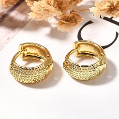 Pendientes de aro de latón con baño de anillo para mujer&nbsp;EJEW-C125-15G