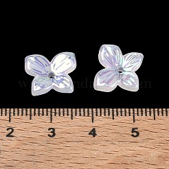Embouts de perles en acrylique à placage irisé&nbsp;AC-CBA81FF-03