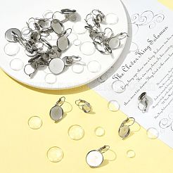 25 Stück 5 Stile 304 Edelstahl Leverback Ohrring-Einstellungen&nbsp;STAS-FS0002-10