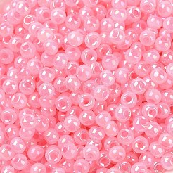 6/0 perline di semi di vetro rotonde placcate arcobaleno di colori opachi&nbsp;SEED-T006-04D-07