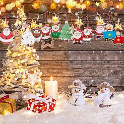 80 Stück Weihnachtsdekoration Banner Fahnen&nbsp;JX062A
