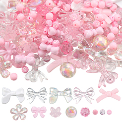 100 pièces 10 styles de perles acryliques opaques et transparentes&nbsp;MACR-SC0002-22
