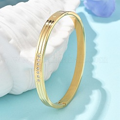 Brazaletes de rhinestone de acero inoxidable 304 para mujer&nbsp;BJEW-Z092-17G