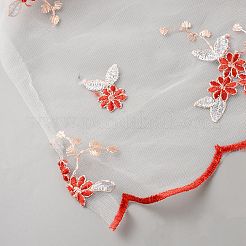 Blumenmuster Polyester Spitzenstoff&nbsp;DIY-WH0061-021A