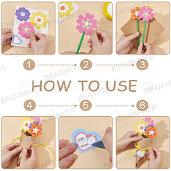 1 sacchetto di carta fai da te con bouquet di fiori&nbsp;AJEW-BM0001-01