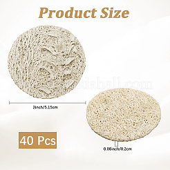 40 Stück Peeling-Gesichtspads aus natürlichem Luffa-Schwamm&nbsp;MRMJ-CN0001-01C