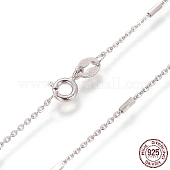 Anlaufgeschützte rhodinierte 925 Sterling Silber Ankerkette Halsketten&nbsp;STER-L059-15P