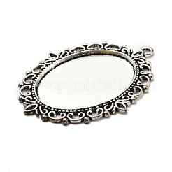 Tibetischen stil Anhänger Fassungen für Cabochons&nbsp;TIBEP-G007-AS