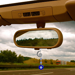 2 Stück blaues Auto-Hängeornament mit bösem Blick&nbsp;HJEW-DC0001-12