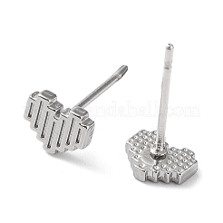 Orecchini a bottone in acciaio inossidabile 304 anti-ossidazione&nbsp;EJEW-Q788-06P