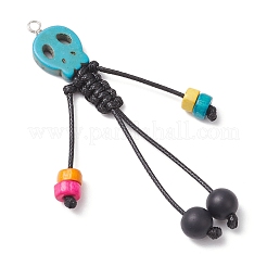 Gefärbter synthetischer türkisfarbener Totenkopf&nbsp;PALLOY-TA00301