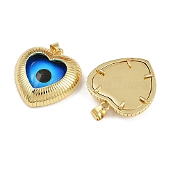 Pendentifs en verre et laiton sur le thème des yeux&nbsp;KK-L244-03G-02