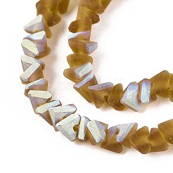 Perles de verre dépoli transparent&nbsp;GLAA-N054-4mm-05