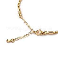 Gestellplattiertes Messing-Seilkettenarmband für Damen&nbsp;BJEW-C020-11B-G