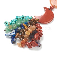 Mondform Chakra hängendes Ornament&nbsp;AJEW-I059-02
