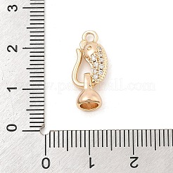 Messing Micro Pave klare Zirkonia Haken und S-Haken Verschlüsse&nbsp;KK-C080-01G