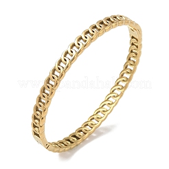 Bracciali rigidi a cerniera con catena ad anelli in acciaio inossidabile 304&nbsp;SA-CBAB92B-09G