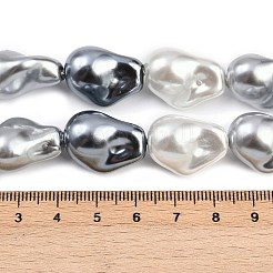 Cuentas de vidrio galvanizado hebras&nbsp;GLAA-H039-07E