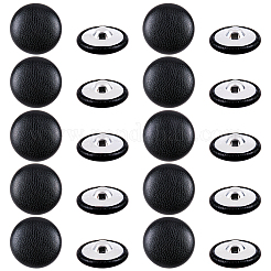 30 pz. Bottoni in alluminio in pelle PU a 1 fori&nbsp;BUTT-GF0004-12A