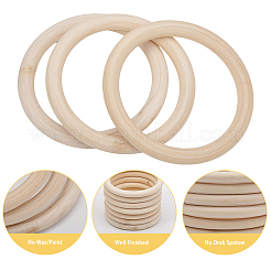 Anneaux de rideaux en bois schima&nbsp;FIND-WH0002-60A