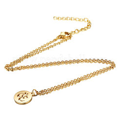 201 collane con pendenti in acciaio inossidabile&nbsp;NJEW-S063-TN446-2