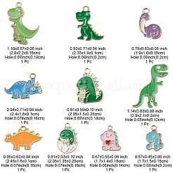 10pcs 10 styles de pendentifs en émail en alliage&nbsp;ENAM-YW0003-25
