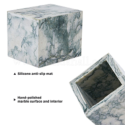 Soporte de almacenamiento rectangular de mármol para baño&nbsp;AJEW-WH0880-74A-02