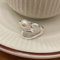 Manschettenringe aus Sterlingsilber mit natürlicher Süßwasserperle&nbsp;FS-WG385D2-01
