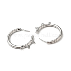 Ring Messing Ohrstecker Zubehörse&nbsp;KK-C042-08P
