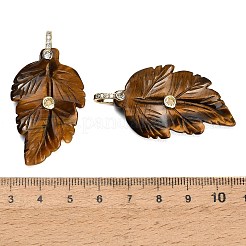 Natürlichen Tigerauge Anhänger&nbsp;G-K372-06G-A02