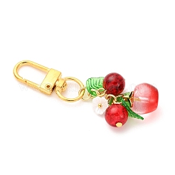 Décorations suspendues en forme de pomme en verre&nbsp;HJEW-JM04217