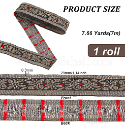 Rubans de polyester de broderie de style ethnique&nbsp;OCOR-WH0067-74B