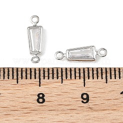 Dijes conectores trapezoidales de latón pavé de circonita cúbica de Shegrace&nbsp;XGRQ2O526-444A-P