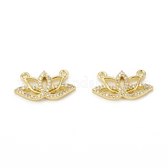Colgantes de 2 vuelta de circonita cúbica micro pavé de latón&nbsp;KK-E068-VB071