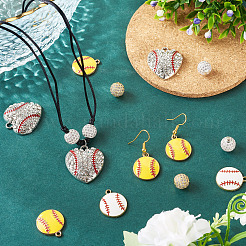 Baseball-Sportthema DIY Schmuckherstellungssets&nbsp;DIY-TA0011-99
