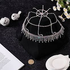 Stirnbänder aus legiertem Strass-Mesh&nbsp;OHAR-WH20007-05P-01