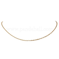 2 mm 304 Edelstahl-Kabelkette Singapur-Kettenhalsketten für Frauen&nbsp;NJEW-JN05558