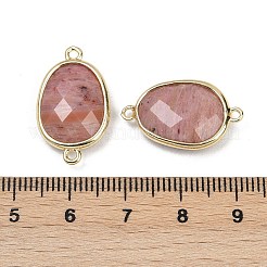 Ciondoli di collegamento sfaccettati in rodonite naturale&nbsp;G-K347-11G-17