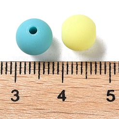 Perles acryliques en silicone imitées de style caoutchouté&nbsp;X1-MACR-D029-01J