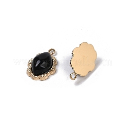 Natürlicher schwarzer Onyx (gefärbt und erhitzt) ovale Anhänger&nbsp;STAS-I325-144G-01